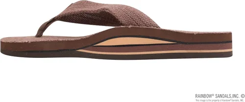 Vista 2 de Rainbow Sandals Cáñamo de arco de doble capa para mujer con correa ancha