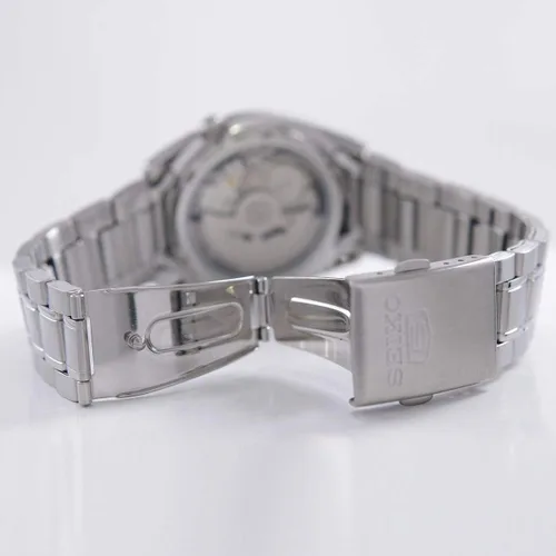 Vista 6 de Seiko 5 # SNKL43 - Reloj automático automático para hombre con esfera azul de acero inoxidable, Azul Patchwork, Cronógrafo, automático automático