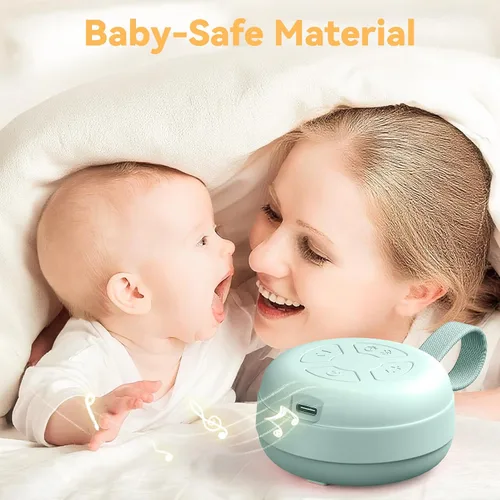 Vista 8 de Máquina de sonido portátil para bebé, ruido blanco, 12 sonidos relajantes, cancelación de ruido para viajes, oficina, guardería, baby shower, regalo