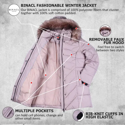 Vista 5 de BINACL - Chaqueta de invierno para mujer (7 colores, XS-XL)