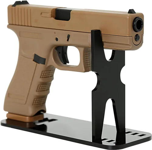 Vista 7 de OCQOTAT Estante de Exhibición de Pistola de Acrílico - Soporte de Pistola Ajustable, Soporte de Pistola Transparente Negro para Pistola de Mano