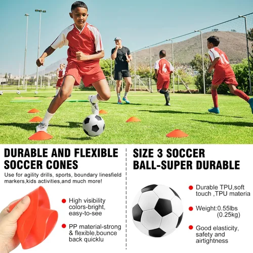 Vista 6 de VAVOSPORT Portería de fútbol, 2 porterías de fútbol para niños de 6 x 4 pies para patio trasero, red de fútbol portátil desplegable