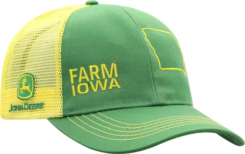 Vista 61 de John Deere Gorra de béisbol con logotipo y malla trasera con contraste, para hombre