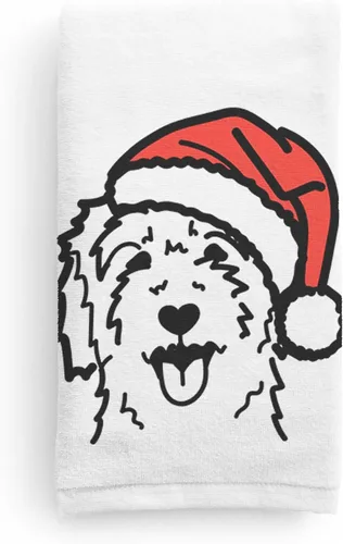 Vista 13 de Inkopious Santa Hat Airedale Terrier - Toalla de mano decorativa - Decoración navideña para el hogar