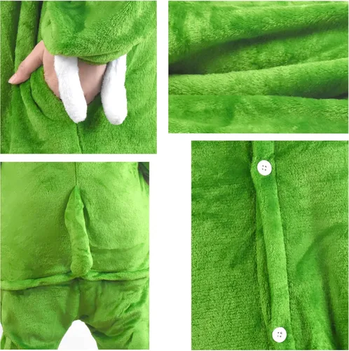 Vista 4 de Pijama unisex para adultos, para Halloween, Navidad, franela, caricaturas, cosplay, pijama