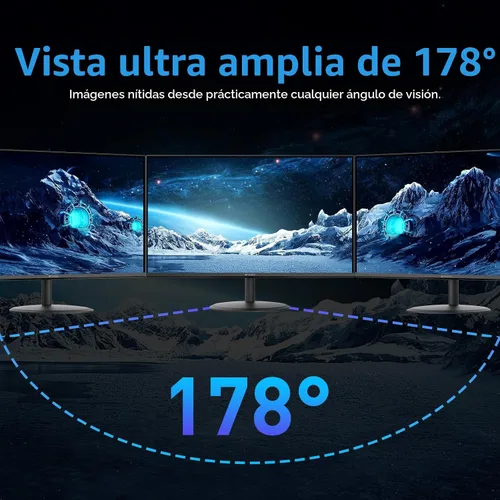 Vista 8 de SANSUI - Monitor de 22 Pulgadas 120Hz, Monitor de Computadora FHD con Relación de Contraste 4000:1 con Sincronización Adaptativa, HDR 100% sRGB