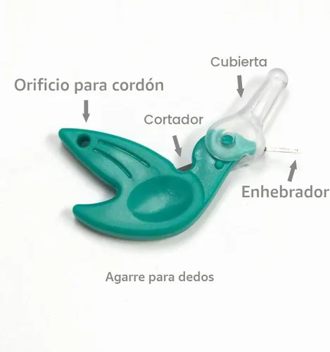 Vista 6 de Dritz 270 Enhebrador de agujas con forma de colibrí, Verde