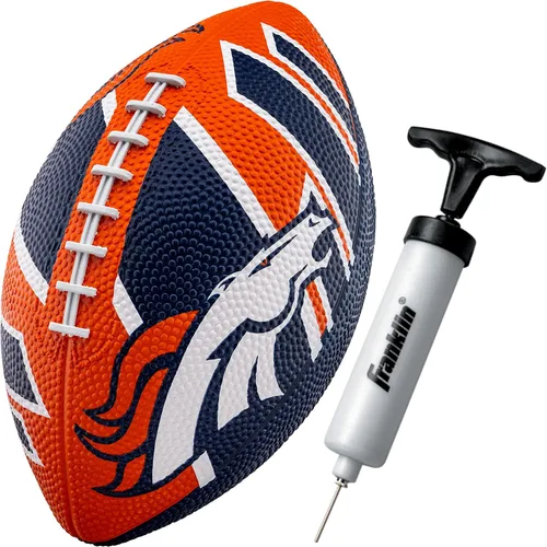 Vista 27 de Franklin Sports NFL Team Footballs - Rubber Youth Mini Balls for All Teams - Kids 8.5" Football + Air Pump Sets - Official NFL Licensed