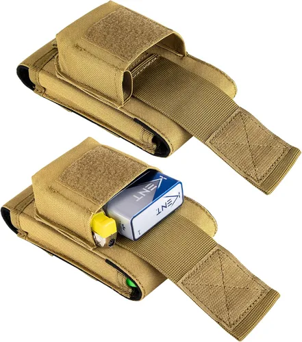 Vista 4 de Funda táctica Molle para teléfono, bolsa compacta para cinturón de cintura con funda para cigarrillos para iPhone 17 Pro Max/16 Pro Max/15 Pro