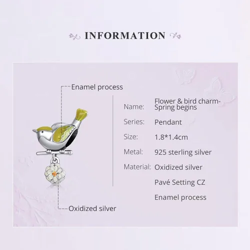 Vista 8 de MUNDELL Authentic 925 Sterling Silver Mom Heart Shaped Pistol with Rose Charm for Original Silver Bracelet or Bangle Jewelry Make Pendants