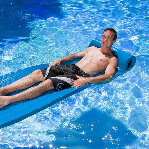 Vista 4 de Poolmaster Soft Tropic Comfort - Flotador de colchón para piscina, color azul