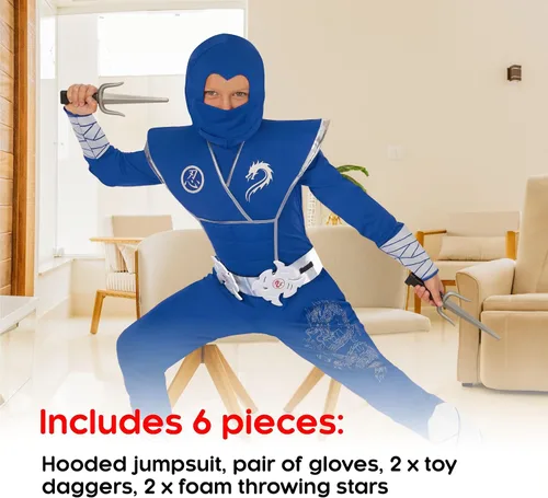 Vista 2 de Morph - Disfraces de ninja para niños y niñas, disfraz de ninja de Halloween para niños