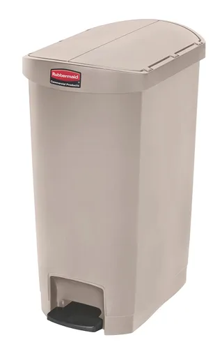 Vista 32 de Rubbermaid Commercial Products - Bote de basura Streamline Slim con pedal Papelera de plástico, 4 galones (15 litros), color rojo, con manos