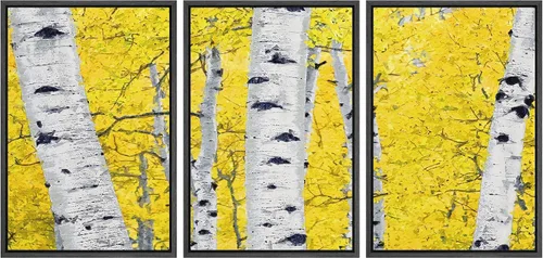 Vista 149 de wall26 Lienzo enmarcado para pared, juego de arte de acuarela pastel, paisaje rural, ilustraciones con formas abstractas, arte moderno, decorativo