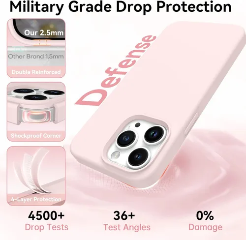 Vista 3 de BENTOBEN Funda para iPhone 14 Pro Max, silicona suave, goma de gel, forro de microfibra, parte trasera dura, a prueba de golpes, funda protectora