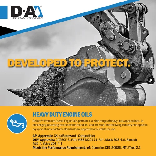 Vista 3 de 52108, Reliant - Aceite de motor diésel resistente SAE 15W40 (CK-4) convencional Comparable a la triple protección T4 Cubo de 5 galones
