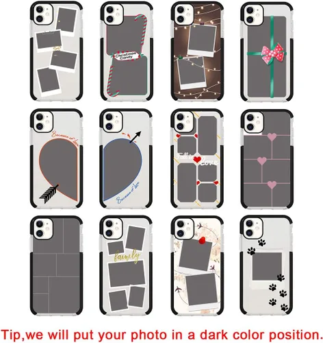 Vista 5 de Styletify Funda de teléfono con foto personalizada para iPhone 11, collages de múltiples imágenes, funda de impacto personalizada a prueba