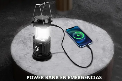 Vista 5 de KunHe Paquete de 12 Linternas LED de Camping Plegables Portátiles de 1800mAh Ligeras Impermeables Recargables por USB Kits de Linternas LED