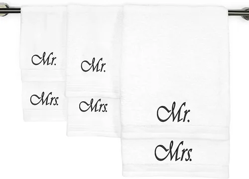 Vista 12 de Kaufman - Juego de toallas de baño bordadas personalizadas de calidad de hotel, toalla de mano y toallas para los dedos, 100% algodón para baño