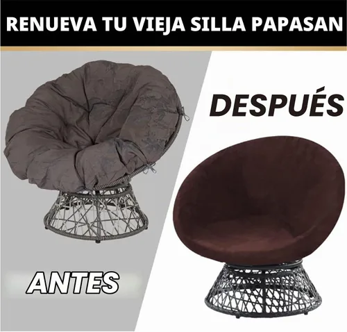 Vista 4 de Funda de terciopelo para silla papasan redonda, funda elástica para cojín de plato, se ajusta a 29-37 pulgadas, protector de muebles lavable