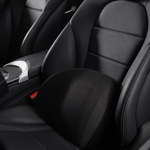 Vista 2 de Almohada lumbar para automóvil, soporte lumbar de espuma viscoelástica, cojín lumbar para aliviar el dolor de espalda, cojín lumbar para asiento