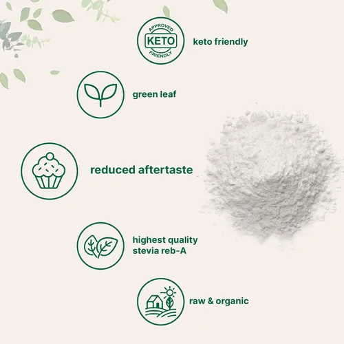 Vista 4 de Micro Ingredients Polvo con 90 % de extracto de stevia orgánica, endulzante natural sin calorías, 1