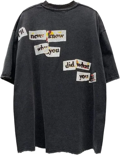 Vista 2 de Aelfric Eden Camisetas vintage de gran tamaño para hombre, estilo vintage, de los años 90, para verano, unisex, hipster, impresa, casual, ropa