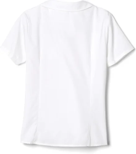 Vista 2 de Las niñas Cuello Peter Pan de manga corta blusa (Amarillo)