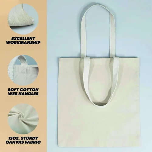 Vista 5 de TBF Bolsas de lona resistentes con iniciales personalizadas para mujer