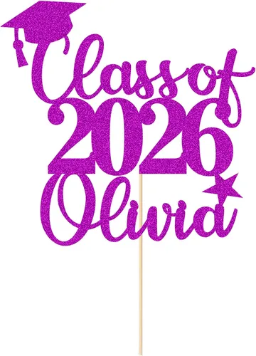 Vista 8 de Decoración para tarta de graduación 2025 personalizada para la clase de 2025 Felicidades 2025, regalo para graduación de graduación, decoración