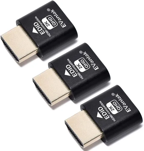 Vista 8 de EVanlak 4K 120Hz HDMI 2.1 Dummy Plug edid Headless - Emulador de pantalla virtual de alta resolución para PC, auriculares VR minería