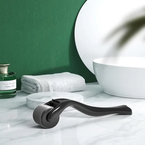 Vista 3 de Rodillo Derma Beard Roller Microneedling Dermaroller Facial Roller Microneedle Micro Aguja Rodillo 540 Titanio para Uso Doméstico