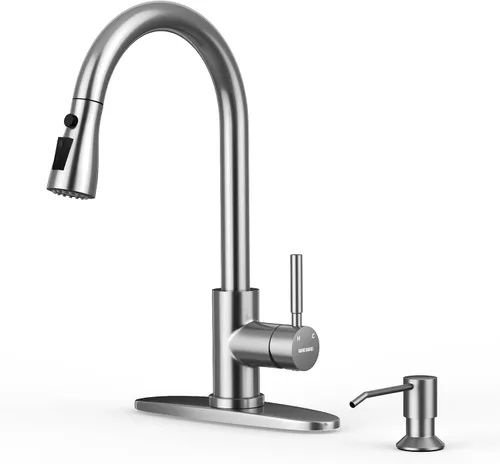 Vista 9 de WEWE Grifo de agua potable vintage, grifo de filtro de agua de cocina de acero inoxidable sin plomo para sistema de ósmosis inversa, grifo de Níquel