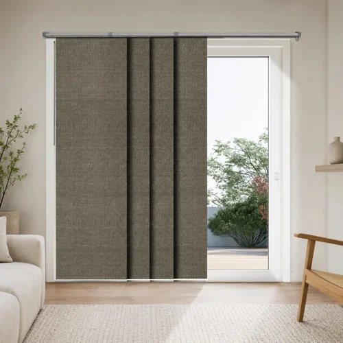 Vista 11 de CHICOLOGY Elegantes Persianas Verticales Transparentes Blancas para el Hogar, Ventanas Interiores Grandes, Puerta Corrediza, Patio (78" An x 84" Al)
