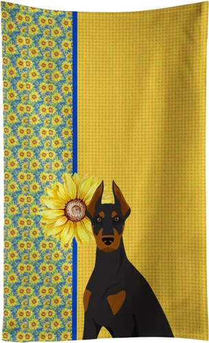 Vista 176 de Caroline's Treasures WDK5313KTWL - Toalla de cocina con diseño de girasoles de verano, color negro y tostado, Airedale Terrier, toalla de mano