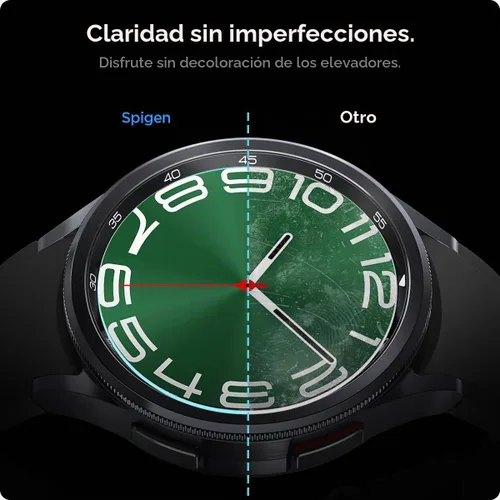 Vista 6 de Spigen GlasTR EZ FIT - Protector de pantalla para Galaxy Watch 6 Classic