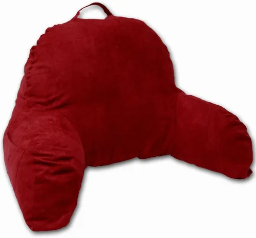 Vista 4 de Deluxe Comfort Microsuede - Almohada para reposo de cama, 22 x 17 x 9 pulgadas, marrón