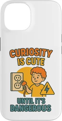 Vista 4 de Curiousity is Cute Workplace & Home Safety Awareness Gift Case for iPhone 16