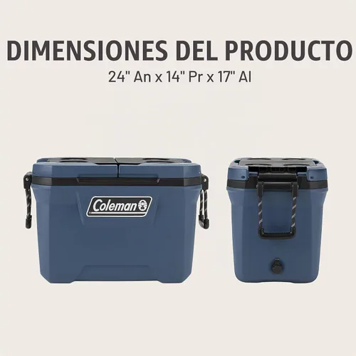 Vista 7 de Coleman Classic Series - Enfriador portátil aislado, resistente a fugas, para exteriores, mantiene el hielo hasta 5 días, 52/70/120/150 cuartos