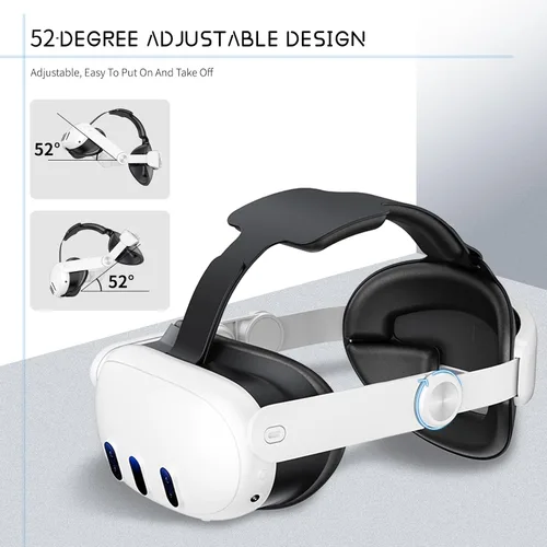 Vista 4 de KDYGPDCT Head Strap for Oculus Quest 3,3-in-1 Adjustable Halo Headband,Replacement for Elite Strap,Enhanced Comfort and Gaming Immersion VR