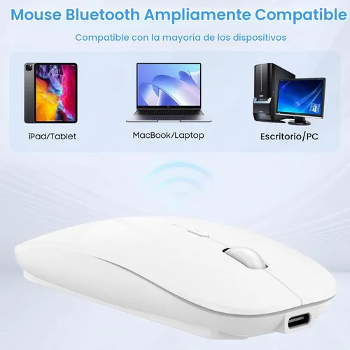 Vista 3 de SUNGI Ratón recargable inalámbrico Bluetooth para MacBook iPad portátil