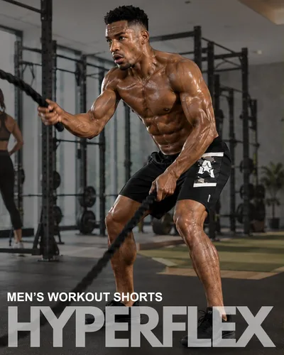 Vista 3 de Anthem Athletics Hyperflex - Pantalones cortos de entrenamiento para hombre Elástico en 4 direcciones, movilidad sin restricciones, levantamiento