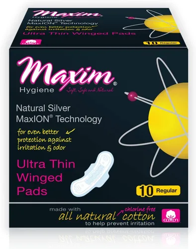 Vista 12 de MaxION Pantiliners anatómicos 100% algodón orgánico, 24 unidades Forros diarios de absorción de luz con control de olores de iones plateados
