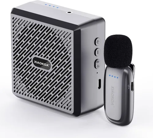 Vista 9 de Micrófono de auriculares inalámbricos, micrófono de cabeza de tono de piel de 2.4G, micrófonos de carga beige para amplificador de voz, altavoz
