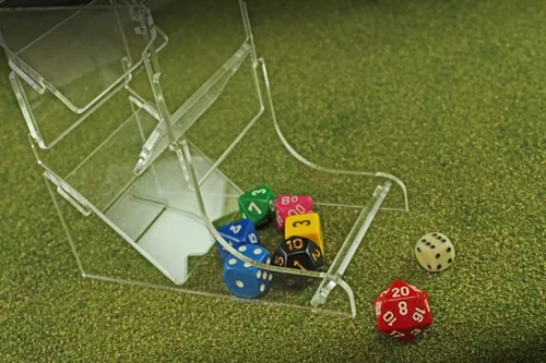 Vista 2 de LITKO Torre de dados Rodillo de dados Vaso de dados Bota de dados TTRPG Juegos de mesa (negro) Contains rolls, no dice off the table