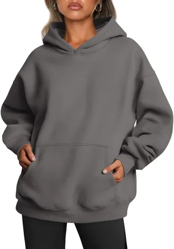 Vista 103 de Trendy Queen - Sudaderas extragrandes con capucha para mujer, suéteres de manga larga, sin botones, de vellón, de otoño, ropa de invierno