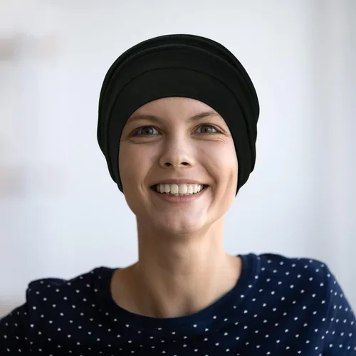 Vista 7 de 2 gorros de algodón para quimioterapia, gorro de quimioterapia para mujeres con pérdida de cabello