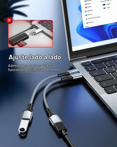Vista 3 de Adaptador USB C a USB 3.0 OTG, paquete de 2 USB C macho a USB 3.0 hembra OTG cable Thunderbolt3 On The Go para Samsung Galaxy S20 S20+ Ultra S8 S9