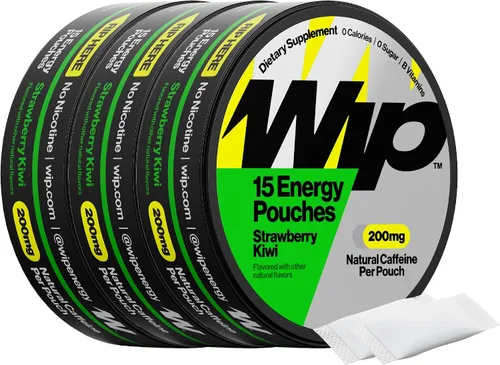 Vista 20 de Wip Bolsas energéticas, mezcla sin azúcar con 200 mg de cafeína natural, vitaminas B, minerales y L teanina para apoyo energético, preentrenamiento