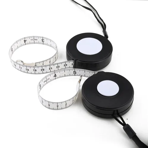 Vista 6 de WIN TAPE Cinta métrica retráctil negra de 80 pulgadas con cuerda negra